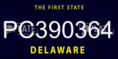 PC390364 Delaware License Plate
