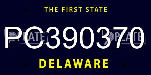 PC390370 Delaware License Plate