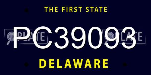 PC39093 Delaware License Plate