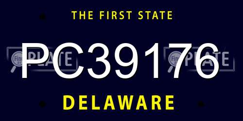 PC39176 Delaware License Plate