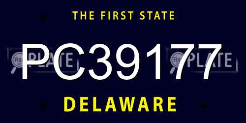 PC39177 Delaware License Plate