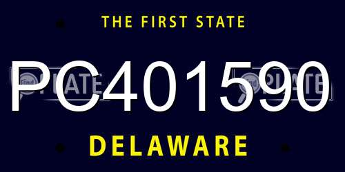 PC401590 Delaware License Plate
