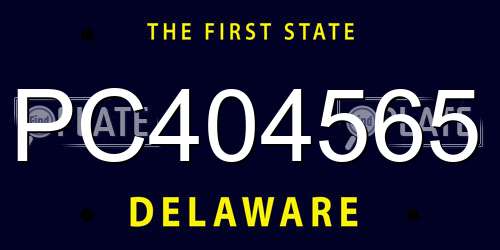 PC404565 Delaware License Plate