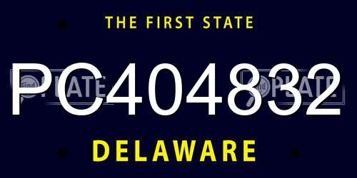 PC404832 Delaware License Plate