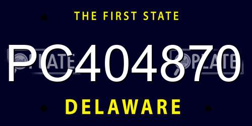 PC404870 Delaware License Plate