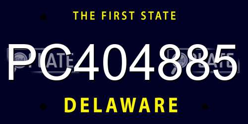 PC404885 Delaware License Plate