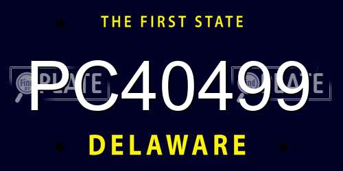 PC40499 Delaware License Plate