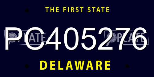 PC405276 Delaware License Plate