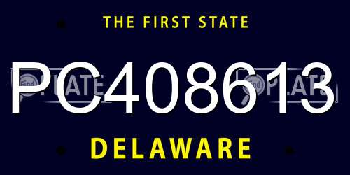 PC408613 Delaware License Plate