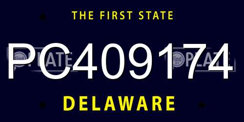 PC409174 Delaware License Plate