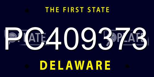 PC409373 Delaware License Plate