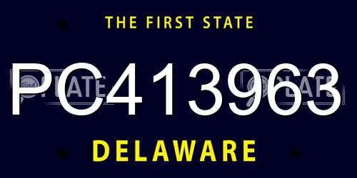PC413963 Delaware License Plate