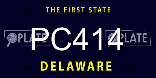 PC414 Delaware License Plate