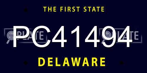 PC41494 Delaware License Plate