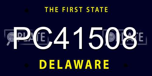 PC41508 Delaware License Plate