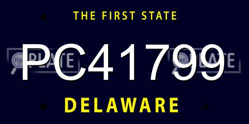 PC41799 Delaware License Plate
