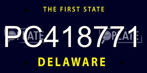 PC418771 Delaware License Plate