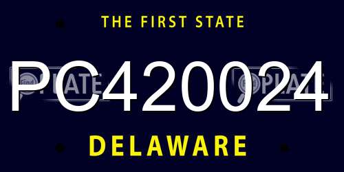 PC420024 Delaware License Plate