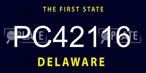 PC42116 Delaware License Plate