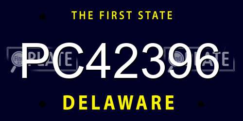 PC42396 Delaware License Plate