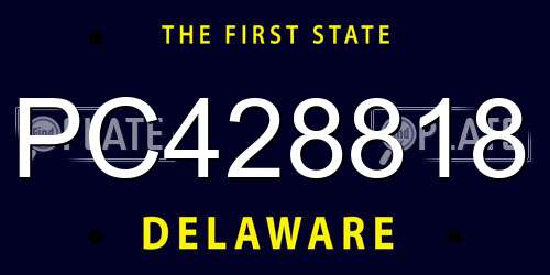 PC428818 Delaware License Plate