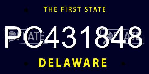 PC431848 Delaware License Plate