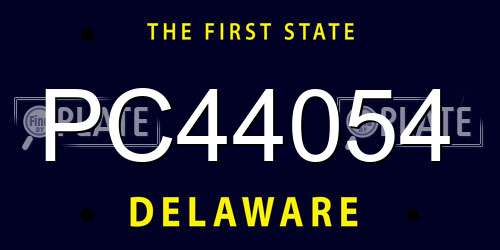 PC44054 Delaware License Plate