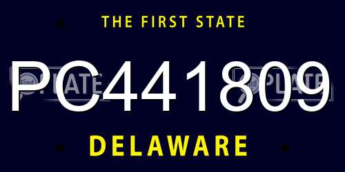 PC441809 Delaware License Plate