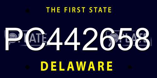 PC442658 Delaware License Plate