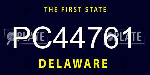 PC44761 Delaware License Plate