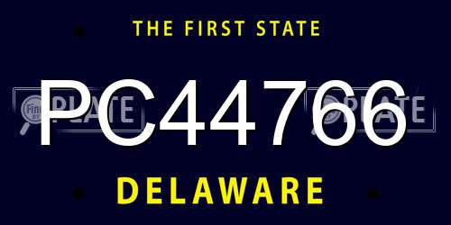 PC44766 Delaware License Plate
