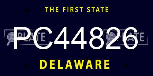 PC44826 Delaware License Plate