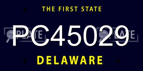 PC45029 Delaware License Plate