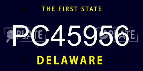 PC45956 Delaware License Plate