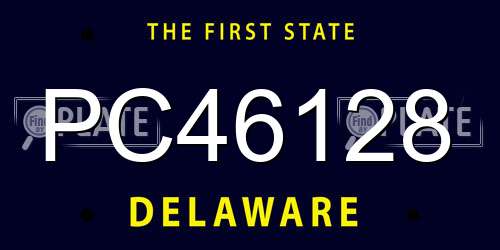 PC46128 Delaware License Plate