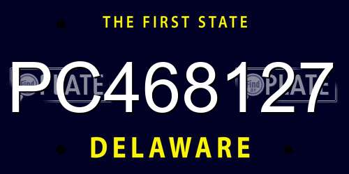 PC468127 Delaware License Plate
