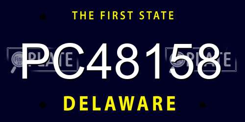 PC48158 Delaware License Plate