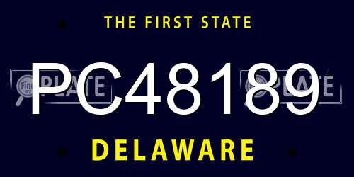 PC48189 Delaware License Plate