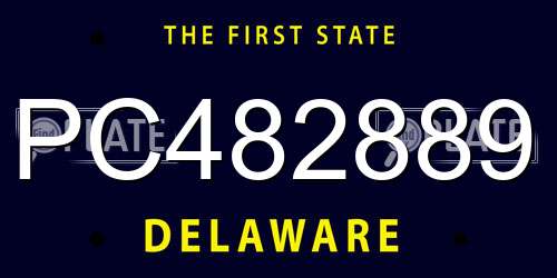 PC482889 Delaware License Plate