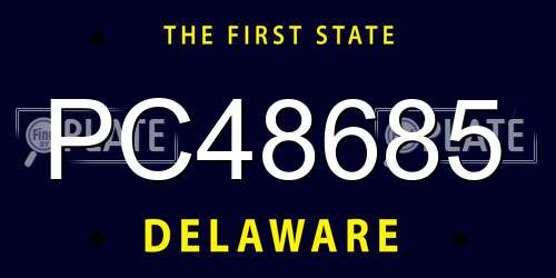 PC48685 Delaware License Plate