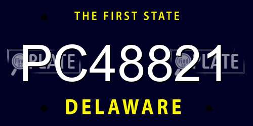 PC48821 Delaware License Plate
