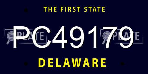 PC49179 Delaware License Plate