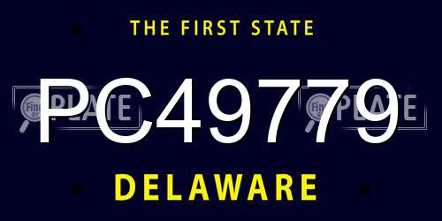 PC49779 Delaware License Plate