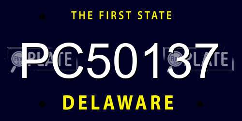 PC50137 Delaware License Plate