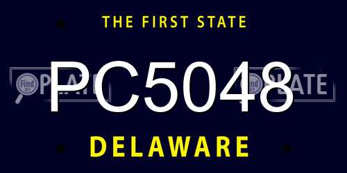 PC5048 Delaware License Plate