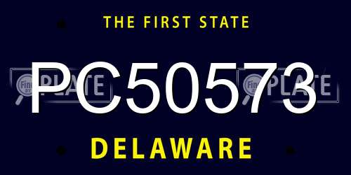 PC50573 Delaware License Plate