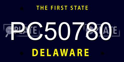 PC50780 Delaware License Plate