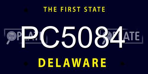 PC5084 Delaware License Plate