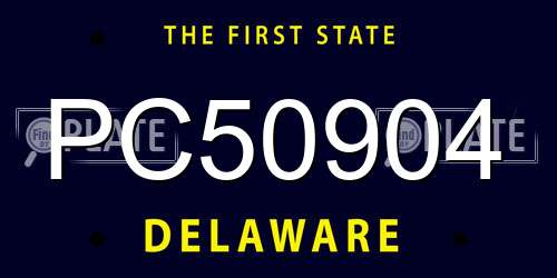 PC50904 Delaware License Plate