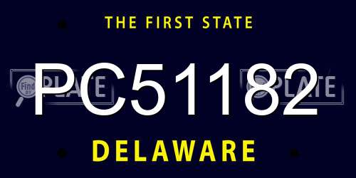 PC51182 Delaware License Plate